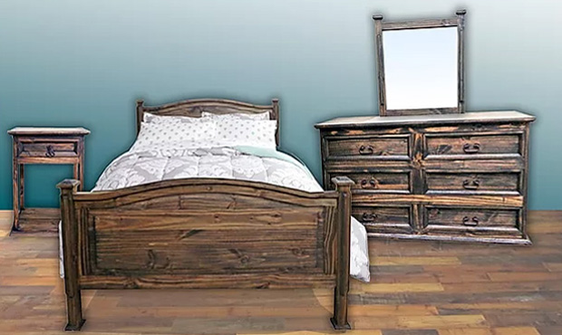 Budget Medium Wax Queen Bedroom Set